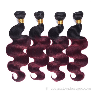 fast Shipping Brazilian body Wave Hair Weave Bundles Color 1b/99j Human Hair 10-24 inch Remy Hair Extension